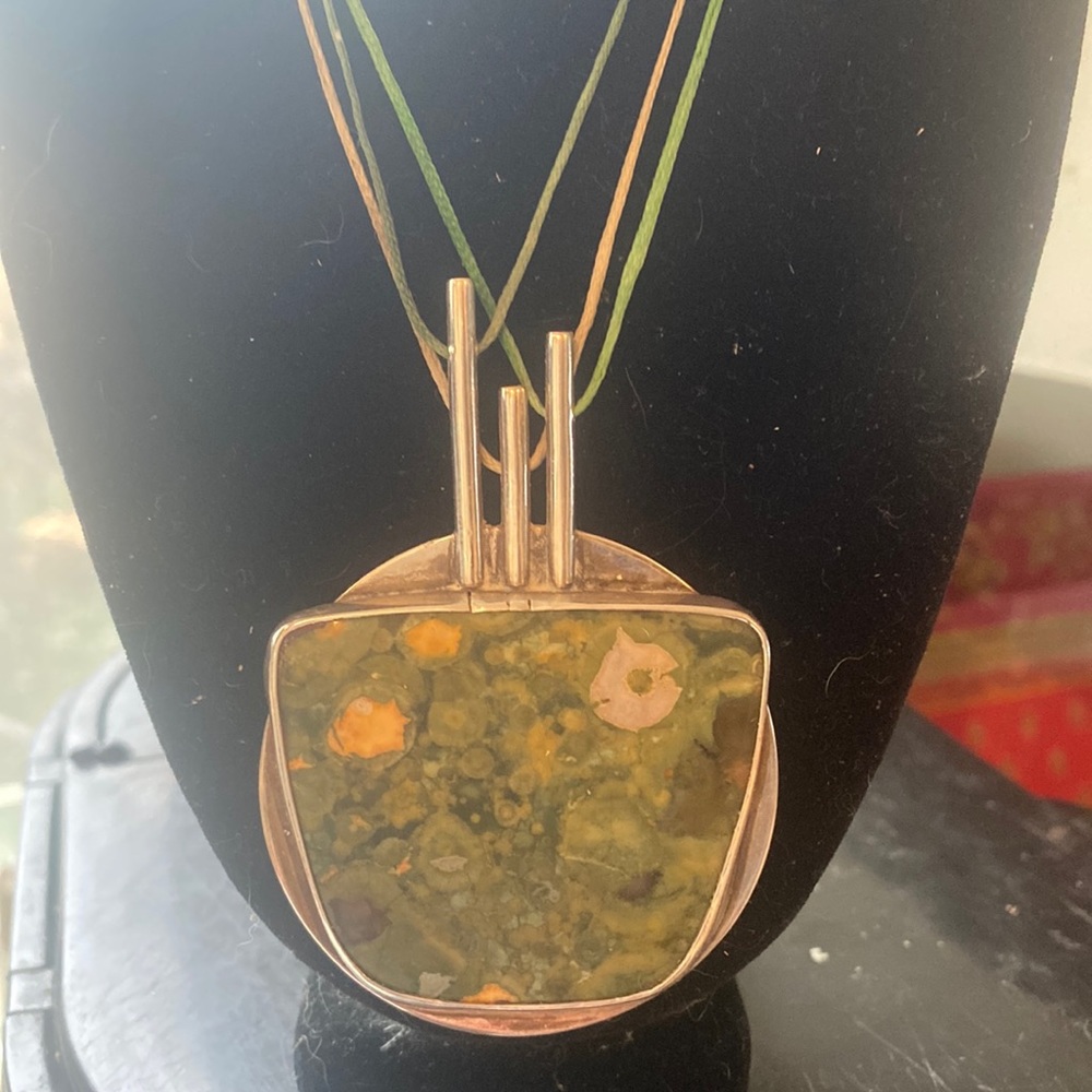 Large Unusual Agate Pendant (Necklace).  1 3/4 x 1  1/2.